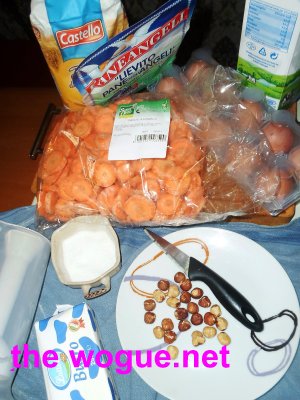 gli ingredienti de torta alla carota sipo