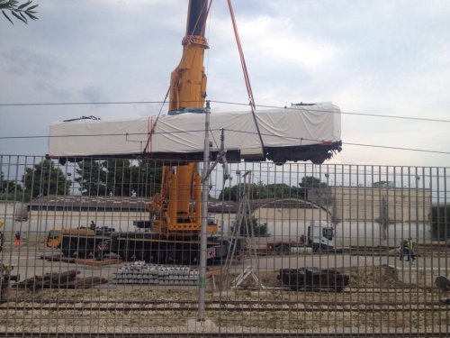 IL TRASPORTO DEL TRENO COINVOLTO DEL DISASTRO FERROVIARIO PUGLIA