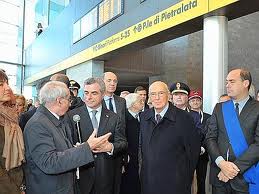 inaugurazione stazione tiburtina roma presidente napolitano e polverini e zingaretti