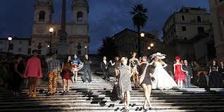 trinità dei monti roma settembre 2012 notte bianca della moda